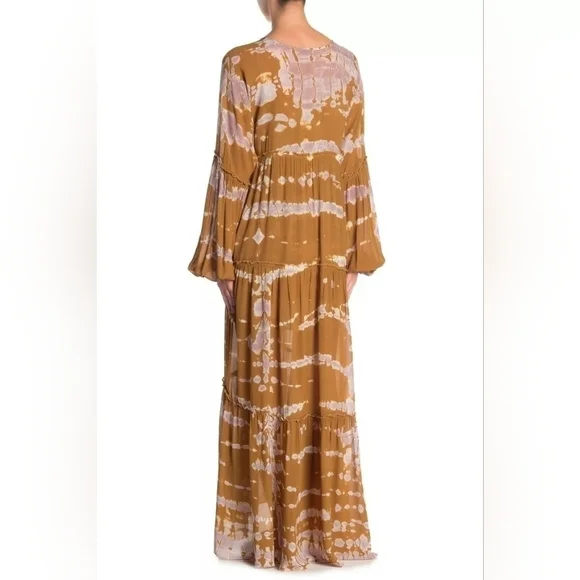Young Fabulous & Broke Josette Maxi Tie Dye Bohemian Dress Size S 😍 - Picture 3 of 9